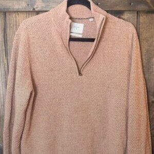 Billy Reid Tan Zip Up Sweater